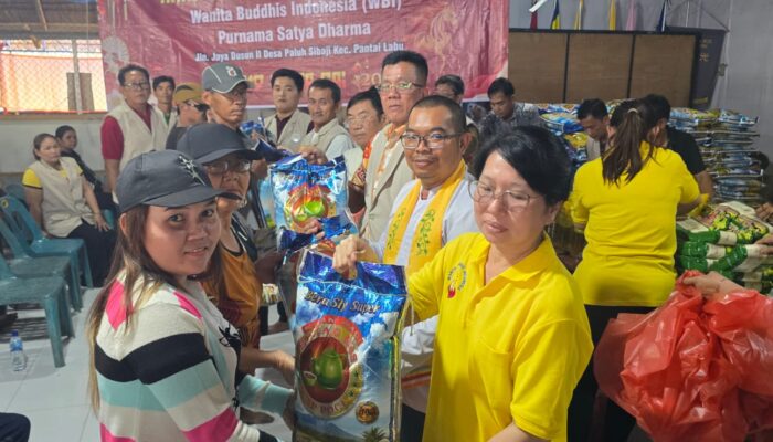 Yayasan Purnama Satya Dharma dan WBI Pantai Labu Gelar Baksos Imlek 2026