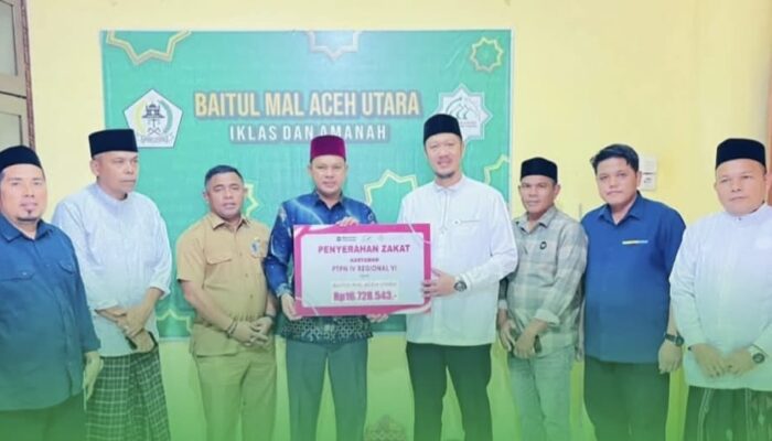 PTPN IV Regional VI Salurkan Zakat Karyawan ke Baitul Mal