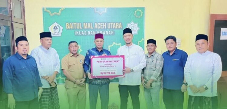 PTPN IV Regional VI Salurkan Zakat Karyawan ke Baitul Mal