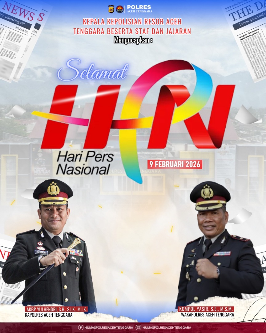 Kapolres Aceh Tenggara Ucapkan Selamat Hari Pers Nasional Dan HUT Ke-80 PWI