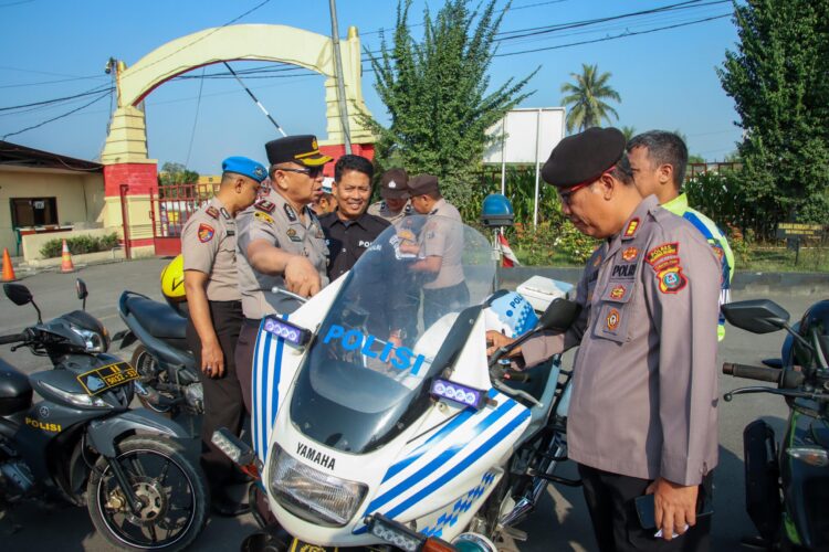 Polres Pelabuhan Belawan Cek Ranmor Dinas Jelang Ramadhan 1447 H