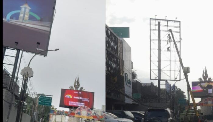 Pernah Tumbang, Warga Apresiasi Satpol PP Kota Medan Bongkar Papan Reklame Resahkan Warga Di Kampung Madras