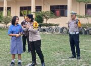 Kapolres Samosir Sosialisasikan Tertib Berlalu Lintas Kepada Pelajar SMK HKBP Pangururan