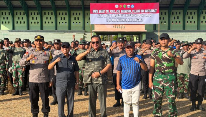 Wujudkan Lingkungan Bersih di Agara, Mahasiswa STIK Angkatan 83/WPS Ikut Serta Karya Bakti