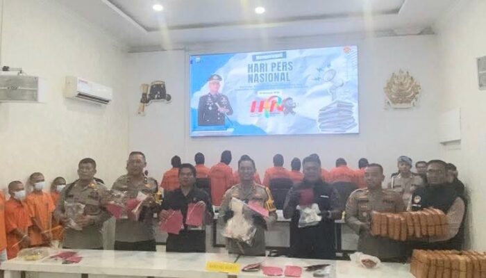 Polres Madina Amankan 18 Tersangka Narkoba dan Ribuan Gram Bahan Terlarang Selama Januari 2026