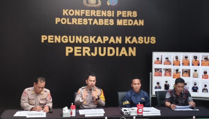 100 Hari Kerja, Polrestabes Medan Ungkap 33 Kasus Perjudian dan Tangkap 62 Tersangka