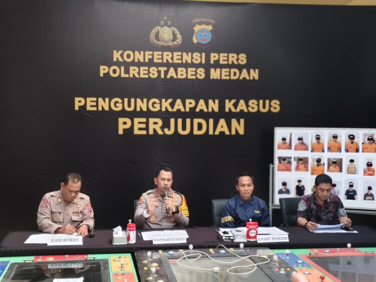 100 Hari Kerja, Polrestabes Medan Ungkap 33 Kasus Perjudian dan Tangkap 62 Tersangka