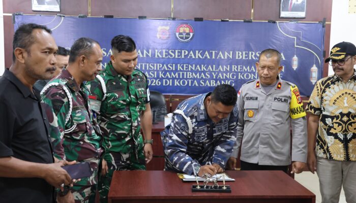 Polres Sabang Gelar Sosialisasi dan Kesepakatan Bersama Antisipasi Kenakalan Remaja Tahun 2026