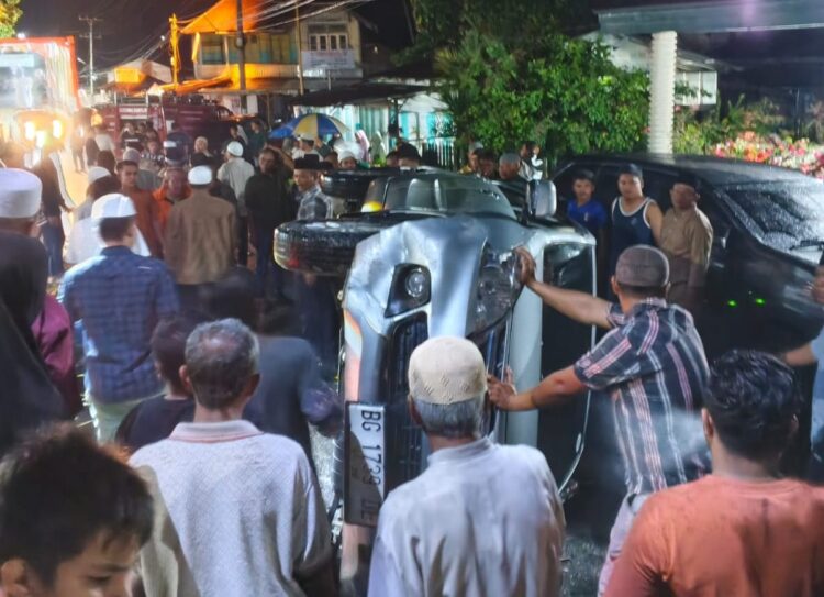 Empat Mobil Terlibat Kecelakaan di Kotanopan, Ada Mobil Damkar