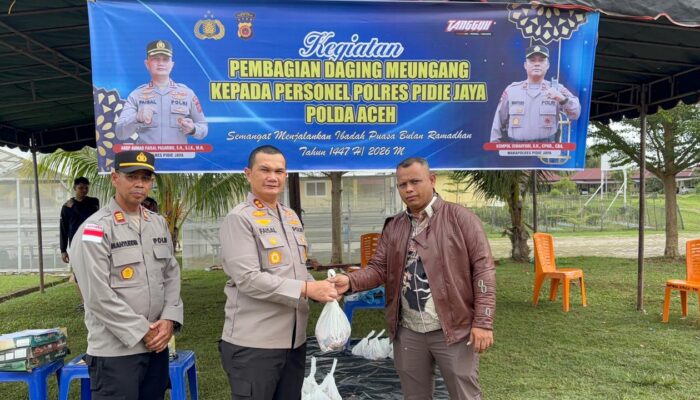 Polres Pijay Berbagi, Meugang Menguatkan Sambut Ramadhan