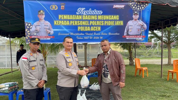 Polres Pijay Berbagi, Meugang Menguatkan Sambut Ramadhan