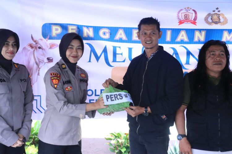 615 Paket Daging Meugang Dibagikan, Polres Bener Meriah Rangkul Personel dan Wartawan