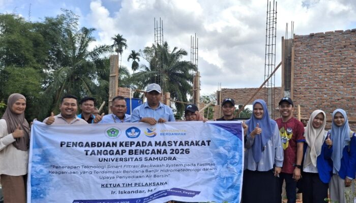 Tim PkM Unsam Berikan Teknologi Smart Filtrasi Backwash System Untuk Penyediaan Air Bersih Pascabanjir