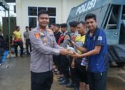 Mahasiswa STIK Bagikan Daging Meugang ke Personel Polres Langsa Sambut Ramadhan