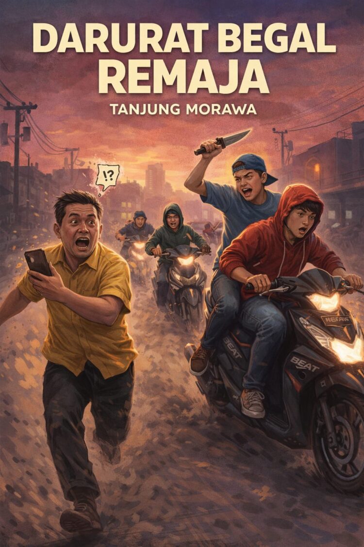 Komplotan Begal Remaja Gasak Honda Beat di Tanjung Morawa