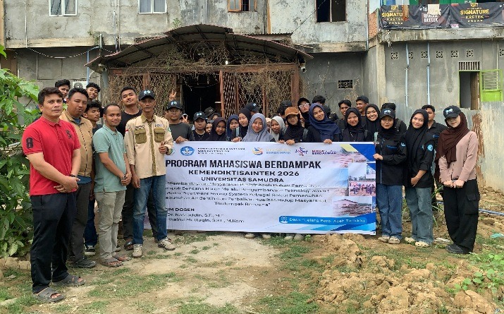 Solusi Air Bersih Pascabanjir, 50 Mahasiswa DPM Unsam Terapkan Teknologi Smart Water Hybrid System Di Pesisir Aceh