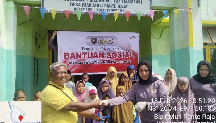 Mahasiswa STIK Angkatan 83/WPS Bagikan Daging Meugang Ke Panti Asuhan Dan Korban Terdampak Banjir Aceh Tenggara