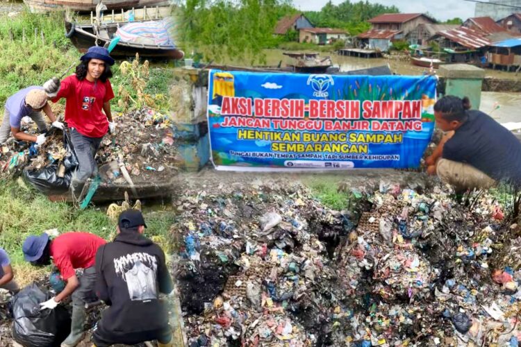 Waspada Ancaman Banjir, Hampir 1 Ton Sampah Di Bawah Sungai Titi Nagur Dikumpulkan