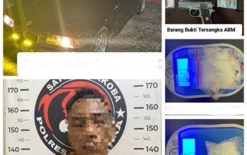 Naik BMW Bawa Pistol, Pria Batubara Dibawa Ke Sel Polres