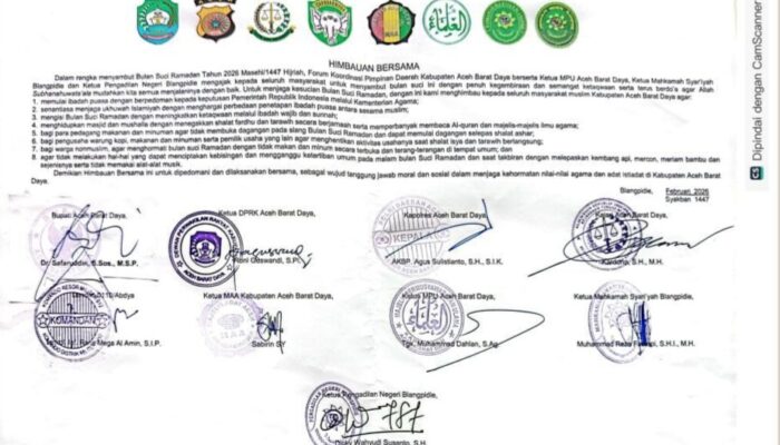 Forkopimda Abdya Serukan Ramadan Tertib dan Khusyuk, Usaha Siang Hari Dibatasi