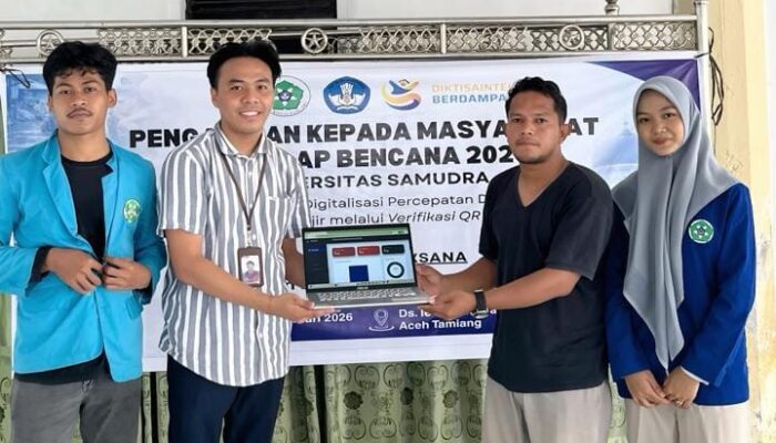 PKM Unsam Luncurkan QR-Relief e-Logistik, Percepat Distribusi Sembako Korban Banjir Di Ie Bintah