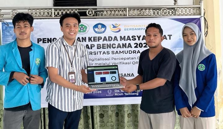 PKM Unsam Luncurkan QR-Relief e-Logistik, Percepat Distribusi Sembako Korban Banjir Di Ie Bintah