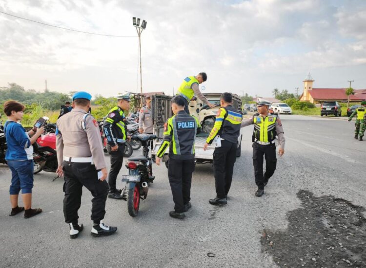 Jaga Kamtibmas Ramadhan, Satlantas Polres Binjai Gelar Patroli Gabungan Pasca Subuh