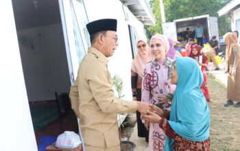 Asa 186 KK Huntara Simarpinggan Sambut Bupati Dan Ketua TP PKK Tapsel