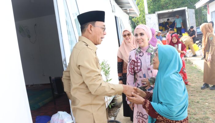 Asa 186 KK Huntara Simarpinggan Sambut Bupati Dan Ketua TP PKK Tapsel