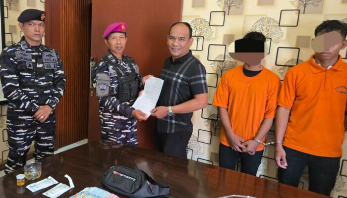 Polres Langkat Terima Pelimpahan 2 Orang Diduga Pelaku Narkotika dari Danposal