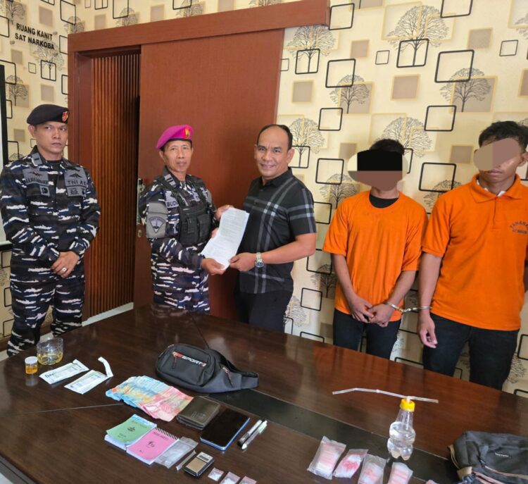 Polres Langkat Terima Pelimpahan 2 Orang Diduga Pelaku Narkotika dari Danposal
