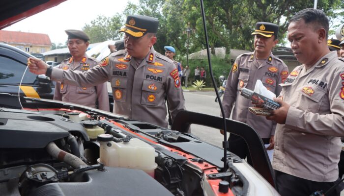 Menjelang Operasi Ketupat Toba 2026, Kapolres Binjai Cek Kesiapan Kendaraan Dinas