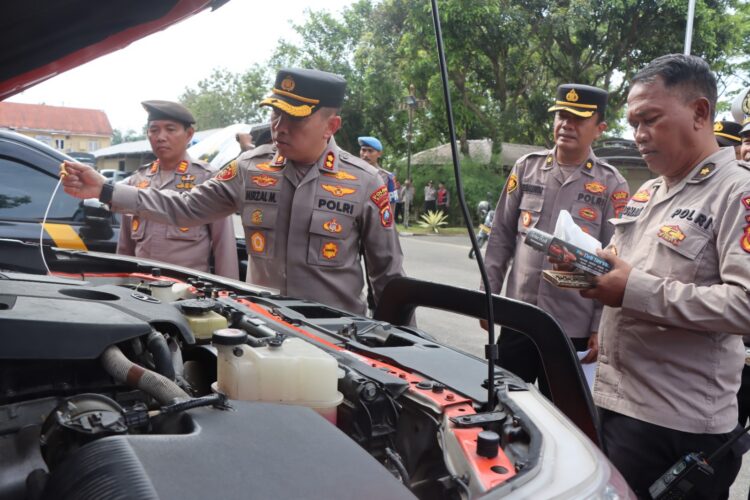 Menjelang Operasi Ketupat Toba 2026, Kapolres Binjai Cek Kesiapan Kendaraan Dinas