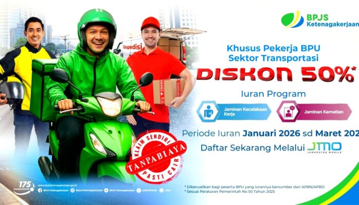 BPJS Ketenagakerjaan Berikan Diskon 50% Untuk Iuran Peserta BPU