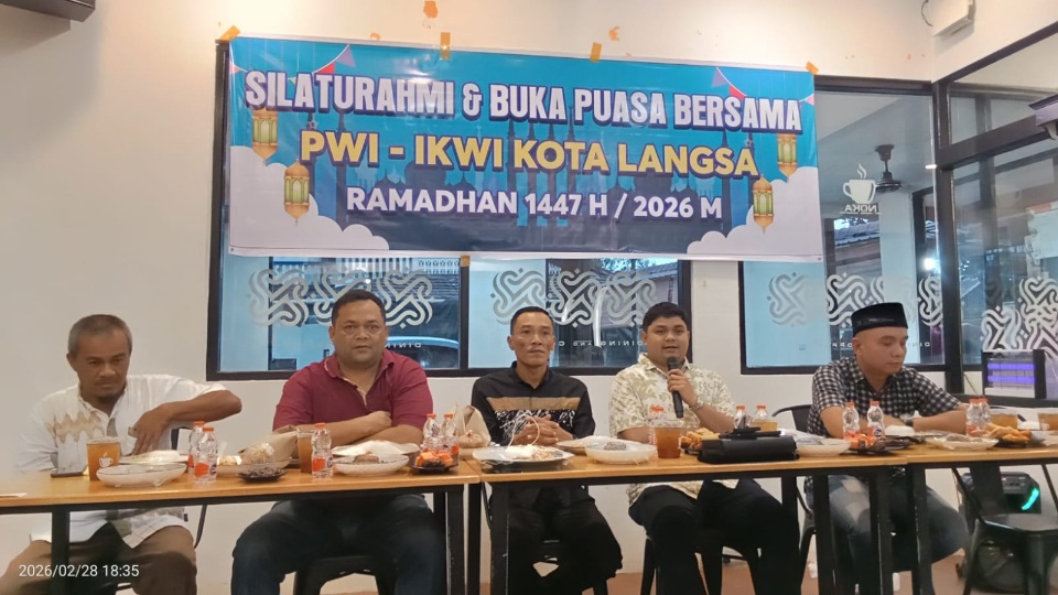 Rajut Silaturahmi, PWI Dan IKWI Langsa Buka Puasa Bersama