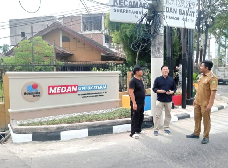 Nakamura School Medan Bangun Taman Di Sei Agul
