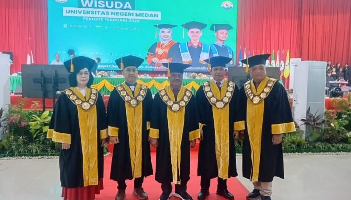 Unimed Wisuda Diikuti 1.046 Lulusan Rektor: Wisudawan Harus Persiapkan Diri Menuju Indonesia Emas 2045