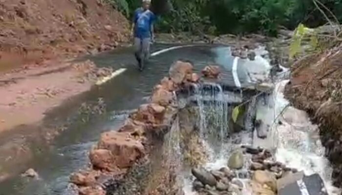 Anggota DPRD Sumut Aswin Parinduri Minta Penanganan Darurat Jalan Amblas Di Jembatan Merah–Muarasoma