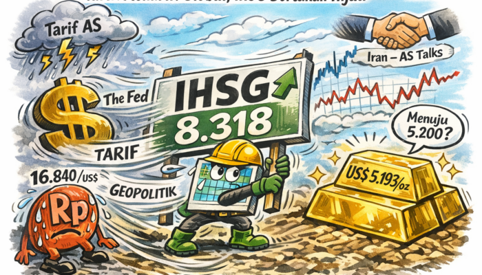 IHSG Dibuka Menguat, Rupiah Tertekan, Emas Dunia Dekati US$5.200