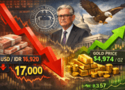 Rupiah Melemah Dekati 17.000, The Fed Hawkish; Emas Menguat