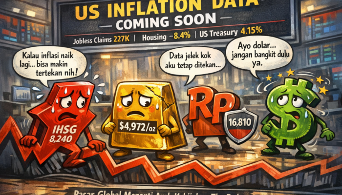 Data Inflasi AS Akan Jadi Penggerak Pasar, IHSG Dan Emas Melemah