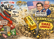 IHSG Terkoreksi, Emas Merosot Usai Presiden AS Ajukan Calon Gubernur The Fed