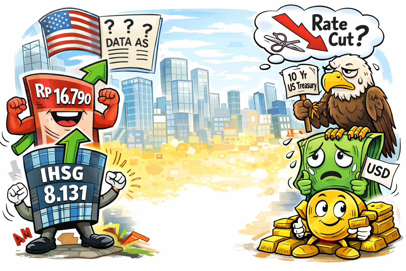 Rupiah Dan IHSG Ditutup Menguat, Harga Emas Bertahan Stabil