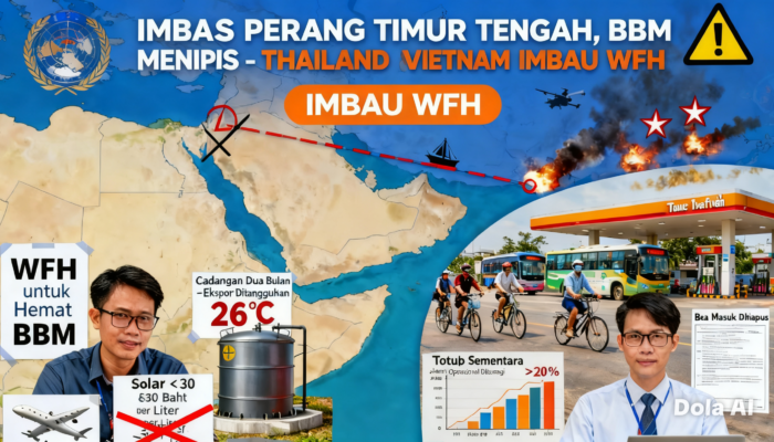 Imbas Perang Timur Tengah, BBM Menipis, Warga Thailand dan Vietnam Diimbau WFH