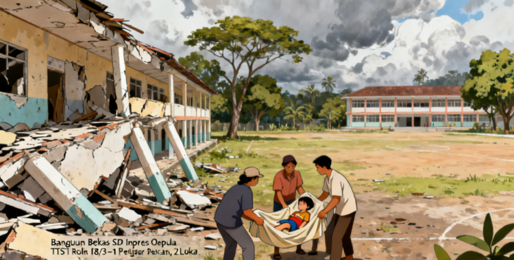 Bangunan Bekas SD Roboh, 1 Pelajar Tewas