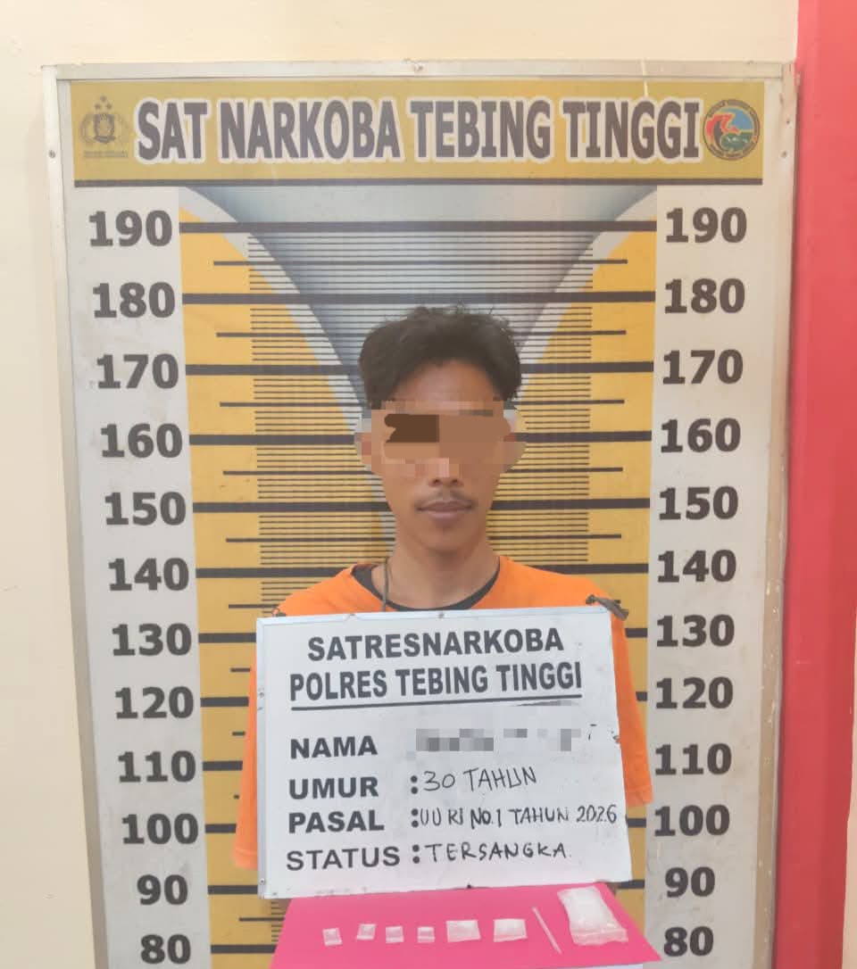 Polres Tebingtinggi Amankan Pengedar Sabu Di Deblod Sundoro