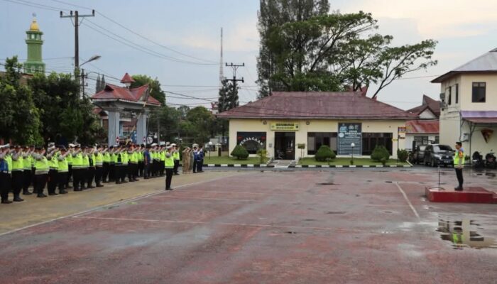 Polres Dairi Gelar Apel Pengamanan Takbiran, Tekankan Sinergi Lintas Instansi