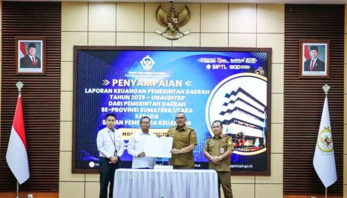 Bupati Dairi Serahkan LKPD Unaudited 2025 Ke BPK Pwk Sumut