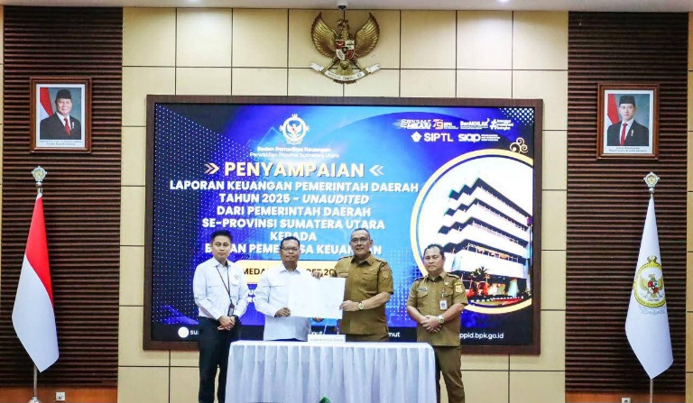 Bupati Dairi Serahkan LKPD Unaudited 2025 Ke BPK Pwk Sumut