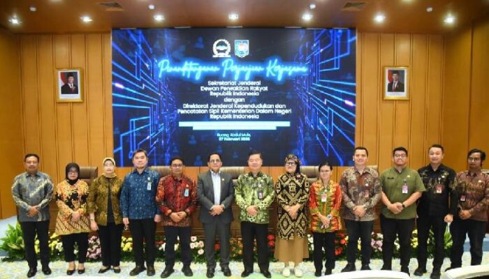 Setjen DPR RI – Dukcapil Kemendagri Lakukan Penandatanganan Kerja Sama